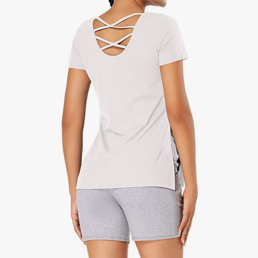 NWT ALONG FIT Short-Sleeved T-Shirt Open Side Design